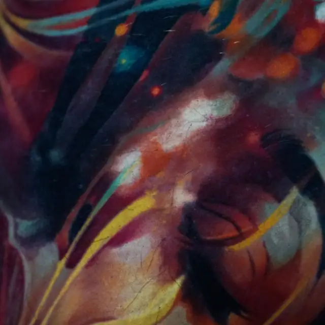 colour abstract stylized tattoo on upper body