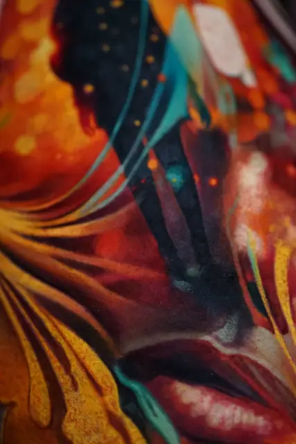 abstract color realism tattoo on skin