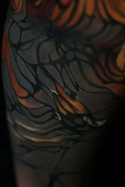 abstract pattern color tattoo on skin